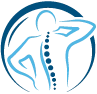 Blue chiropractic care icon
